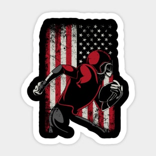 American Football USA Flag Sticker